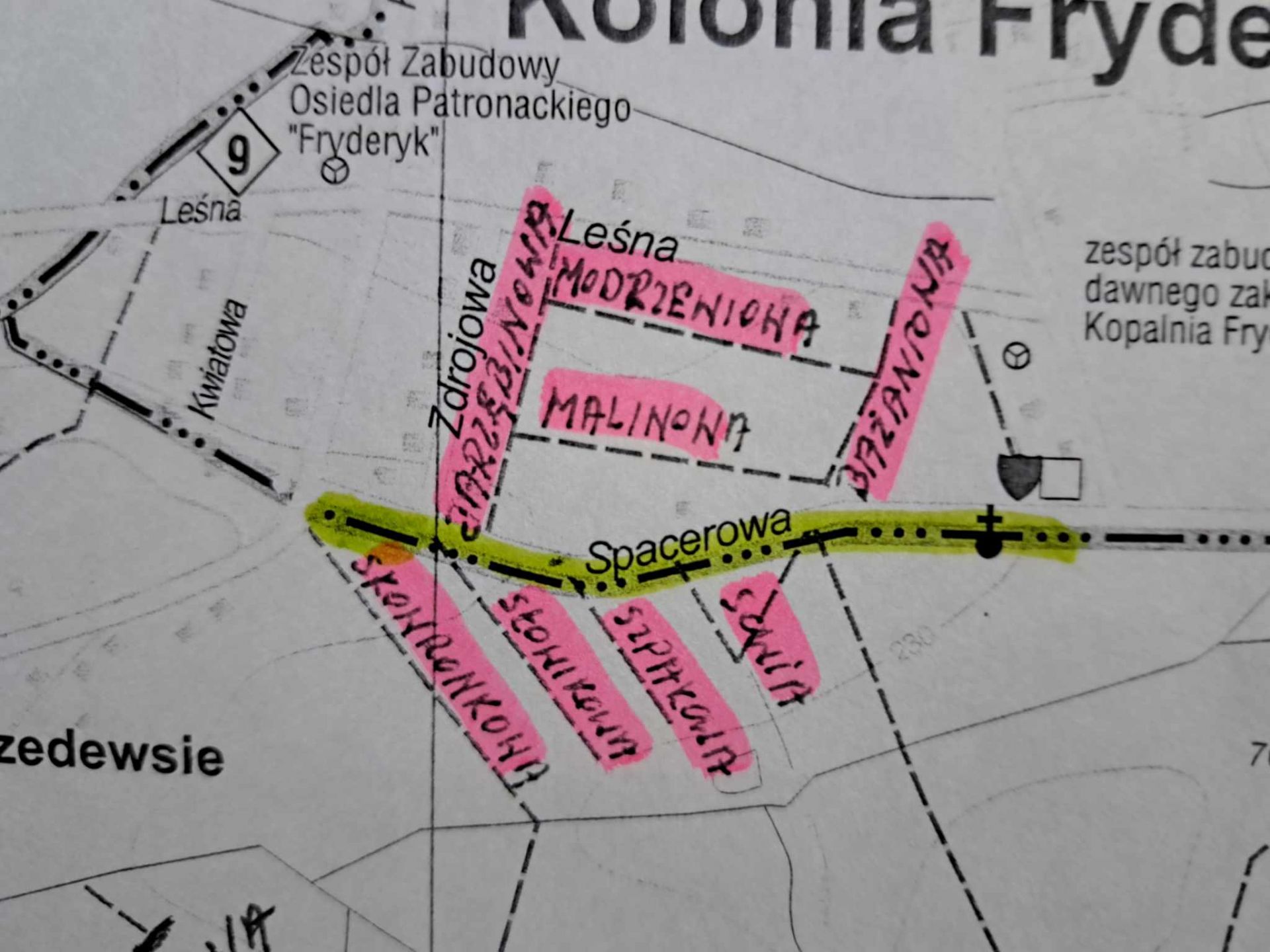 kolonia fryderyk mapa